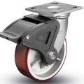 Colson Colson® 4 Series Swivel Plate Caster 4.06109.949.7 BRK4 Polyurethane With Brake 6" Dia. 1200 Lb 4.06109.949.7 BRK4